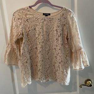 Cream lace top